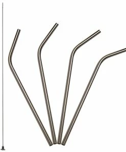 Lurch Trinkhalme Edelstahl, 4er Set Mit Bürste