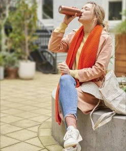 Mepal Thermoflasche Ellipse 500 Ml - Rosé Gold -WMF-Geschäft 212 104171078500 insulated bottle rose gold portrait