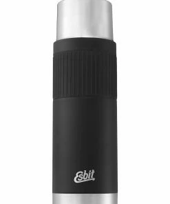 Esbit SCULPTOR Edelstahl Isolierflasche, Mit Manschette,1L, Schwarz