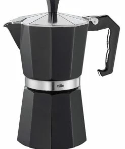 Cilio Espressokocher Aluminium Classico In Schwarz