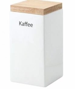 Continenta Vorratsdose Quadratisch Aus Keramik Mit Holzdeckel -WMF-Geschäft 3914 l