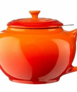 Le Creuset Klassische Kanne Mit Sieb 1,3 L In Ofenrot