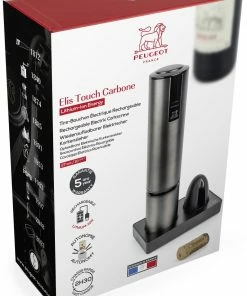 PEUGEOT Elektrischer Korkenzieher Elis Touch Mit Akku, Carbon -WMF-Geschäft ELIS TOUCH Lithium Ion Carbone 201043 PACK