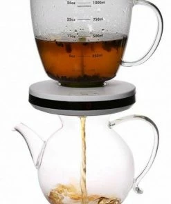 Carl Henkel Glaskanne Potto Mit Glasdeckel -WMF-Geschäft Potto Kanne 4 neu l