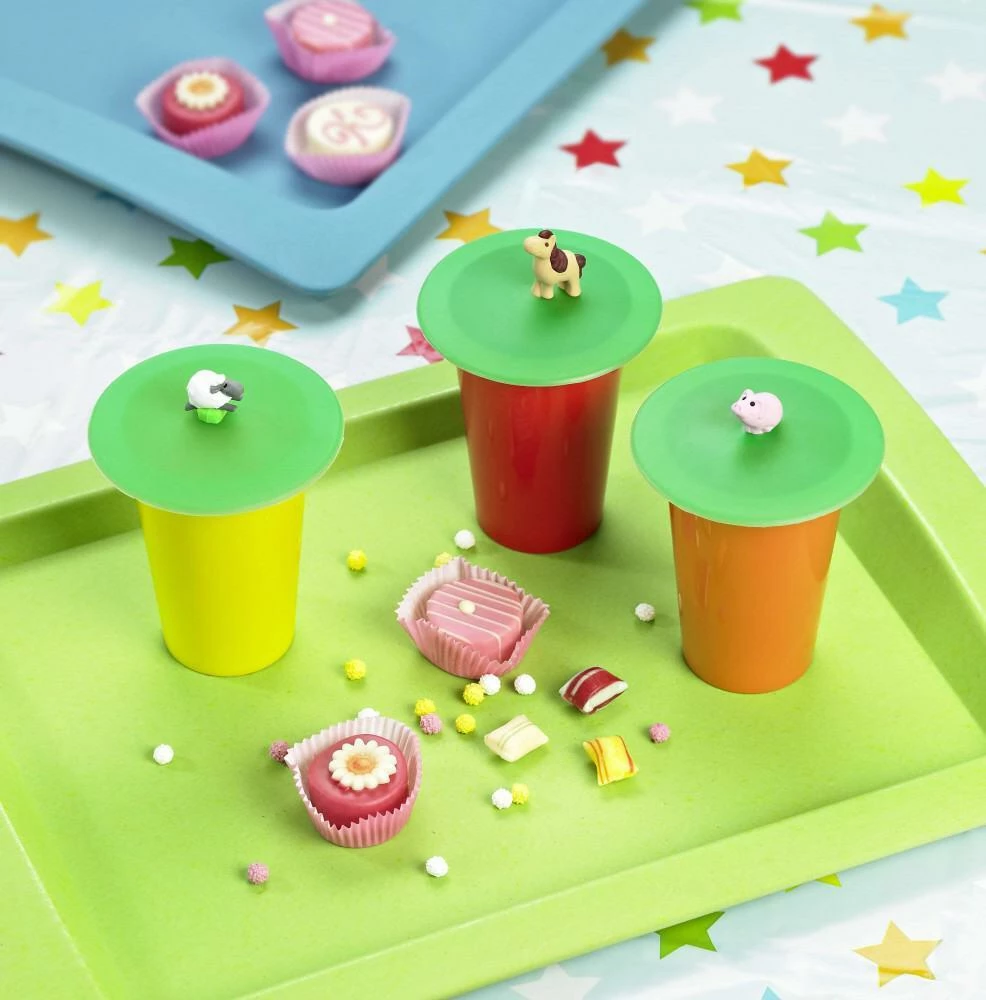 Lurch Sommerdeckel Hoftier Schwein, 8er-Set 5 Lurch Sommerdeckel Hoftier Schwein, 8er-Set – Bild 3