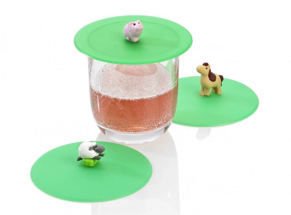 Lurch Sommerdeckel Hoftier Schwein, 8er-Set 4 Lurch Sommerdeckel Hoftier Schwein, 8er-Set – Bild 2