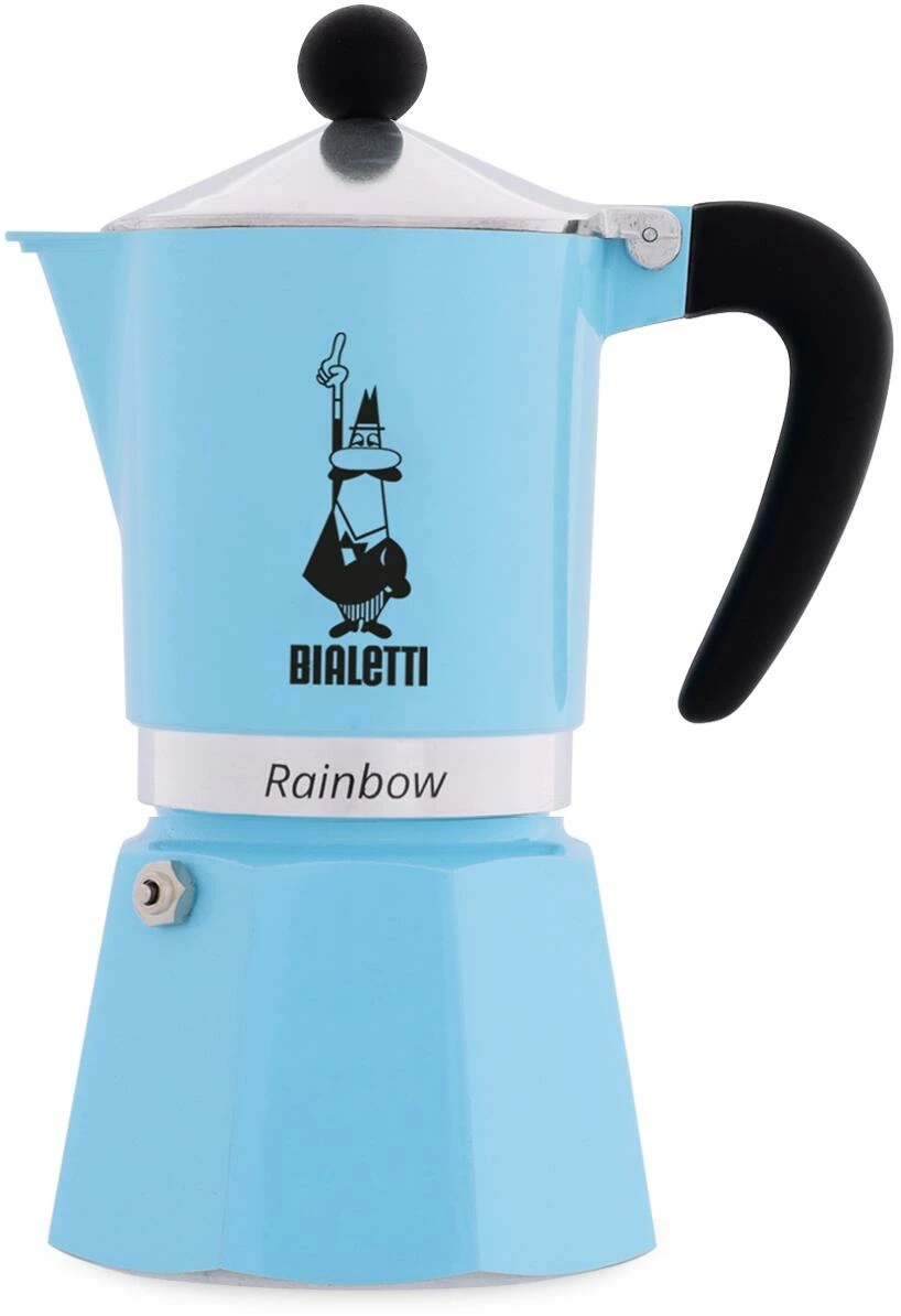Bialetti Espressokocher Rainbow Hellblau 3 Bialetti Espressokocher Rainbow Hellblau